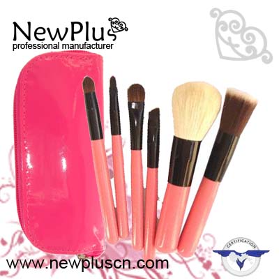 6PCS red Makeup Brush Set