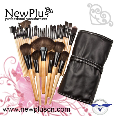 32PCS natural  handle  Makeup Brush Set