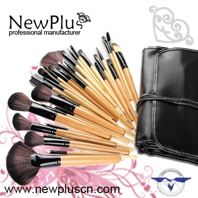32PCS natural  handle  Makeup Brush Set