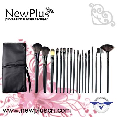 18PCS natural  handle  Makeup Brush Set