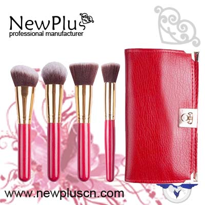 4PCS red handle  Makeup Brush Set