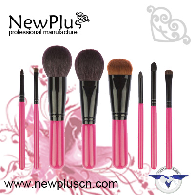 8PCS  red handle black ferrule Makeup Brush Set