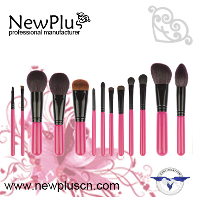 8PCS  red handle black ferrule Makeup Brush Set
