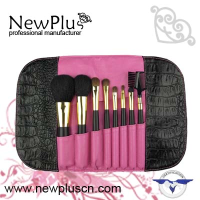 8PCS  red handle black ferrule Makeup Brush Set