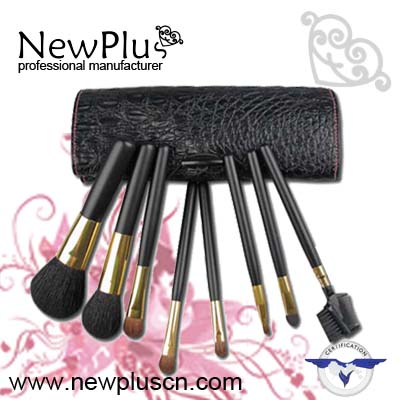 8PCS  red handle black ferrule Makeup Brush Set
