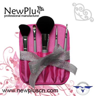 6PCS  wood handle color bag Makeup Brush Set
