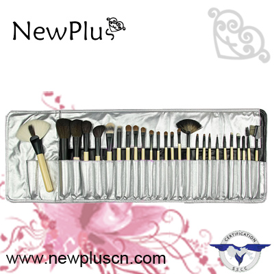 26PCS natural handle black ferrule Makeup Brush Set