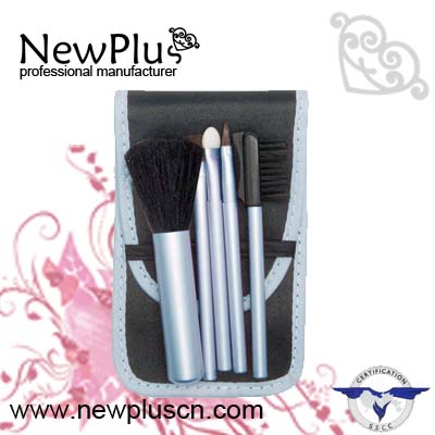 5PCS color pink aluminum handle Makeup Brush Set