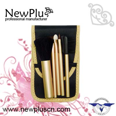 5PCS color pink aluminum handle Makeup Brush Set