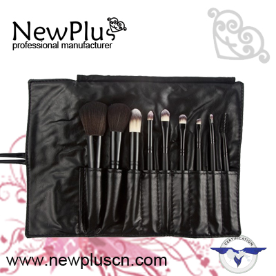 9PCS black wood black ferrule Makeup Brush Set