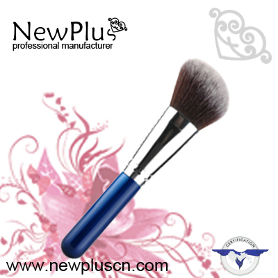 10PCS blue wood handle silver ferrule makeup Brush Set