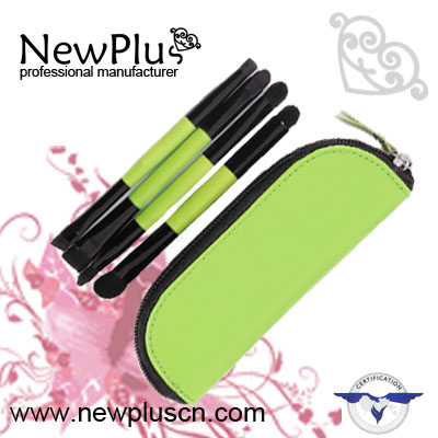 10PCS color wood handle black ferrule makeup Brush Set
