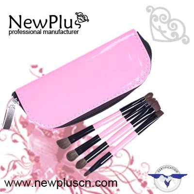 4PCS double end color wood handle black ferrule makeup Brush Set