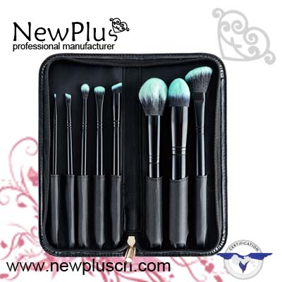 8PCS black color handle black ferrule color hair  makeup Brush Set