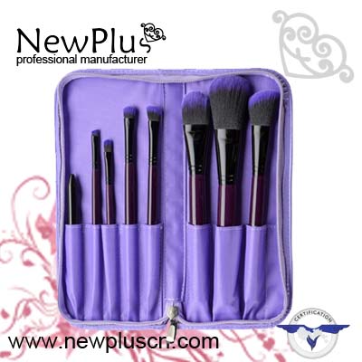 8PCS black color handle black ferrule color hair  makeup Brush Set