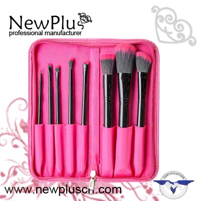 8PCS black color handle black ferrule color hair  makeup Brush Set