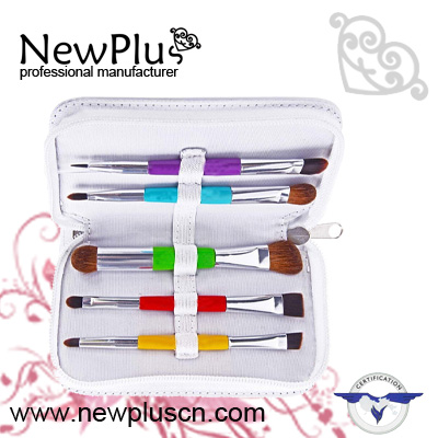 5PCS color handle silver ferrule makeup Brush Set