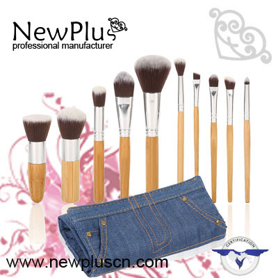 10PCS bamboo handle makeup Brush Set