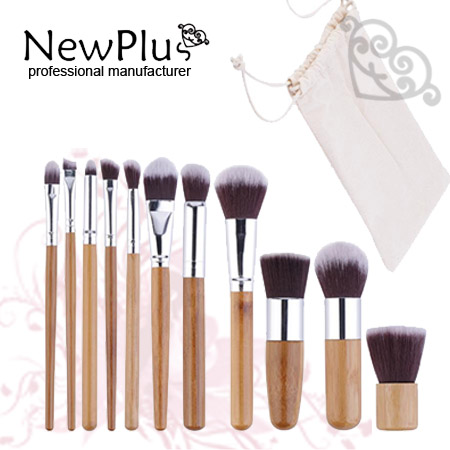 10PCS bamboo handle makeup Brush Set