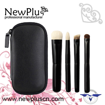 4PCS black handle black ferrule makeup Brush Set