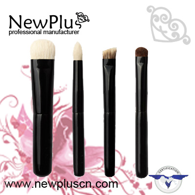 4PCS black handle black ferrule makeup Brush Set