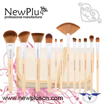 12PCS bamboo handle Makeup Brush Set