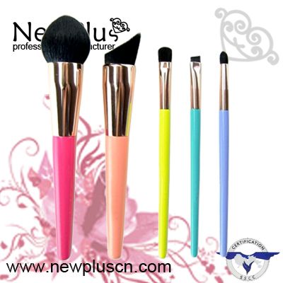 5PCS color handle Makeup Brush Set
