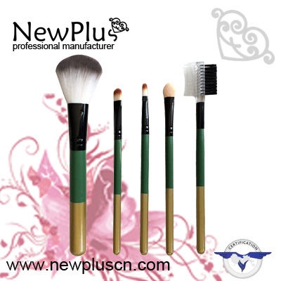 5PCS 2-tone handle black ferrule Makeup Brush Set