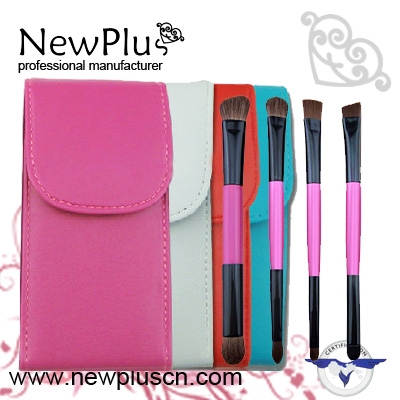 4PCS white handle black ferrule color Makeup Brush Set