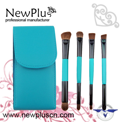 4PCS white handle black ferrule color Makeup Brush Set
