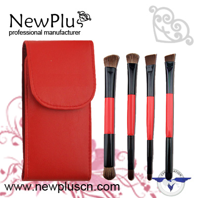 4PCS white handle black ferrule color Makeup Brush Set