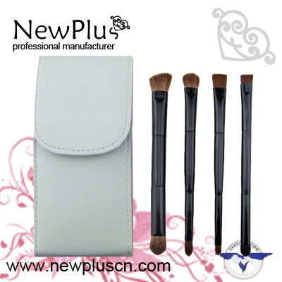 4PCS white handle black ferrule color Makeup Brush Set