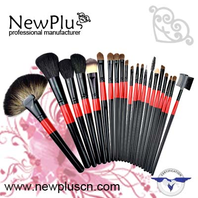21PCS red-black  handle black ferrule makeup Brush Set