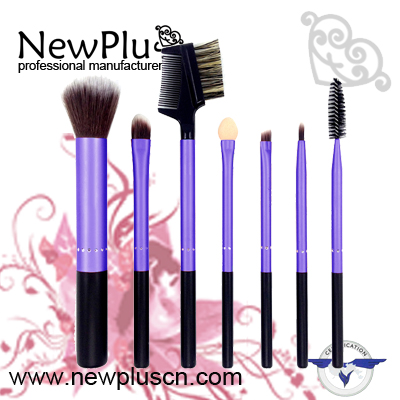 7PCS color long ferrule makeup Brush Set
