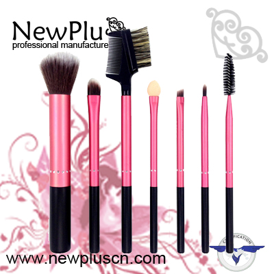7PCS color long ferrule makeup Brush Set