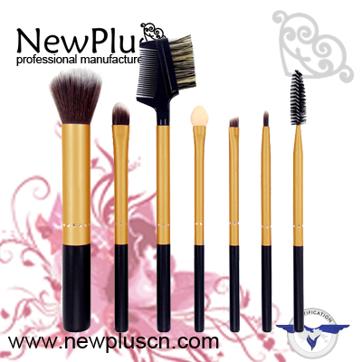 7PCS color long ferrule makeup Brush Set