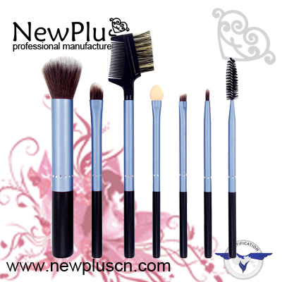 7PCS color long ferrule makeup Brush Set