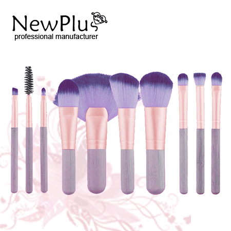 colorful bamboo makeup brushes