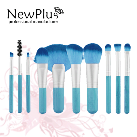 colorful bamboo makeup brushes
