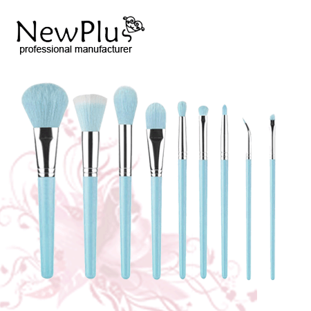 colorful bamboo makeup brushes