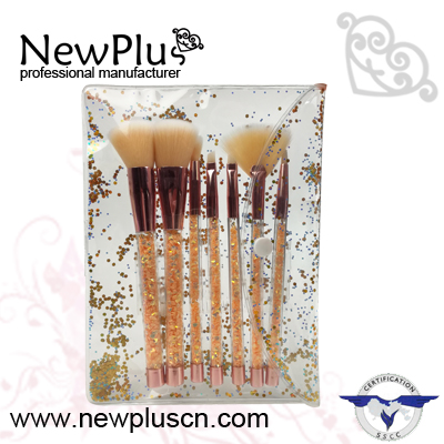 glitter makeup brush set