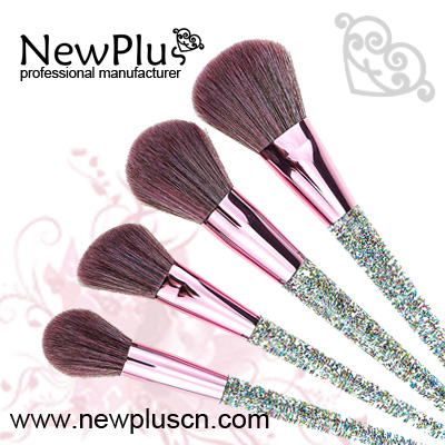 glitter makeup brush set