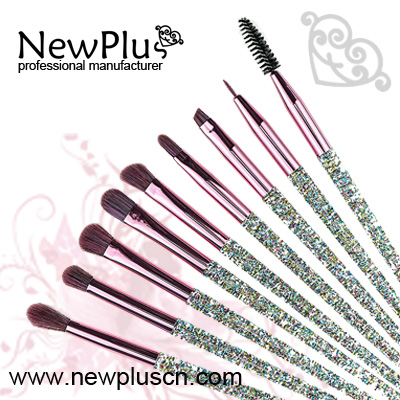 glitter makeup brush set