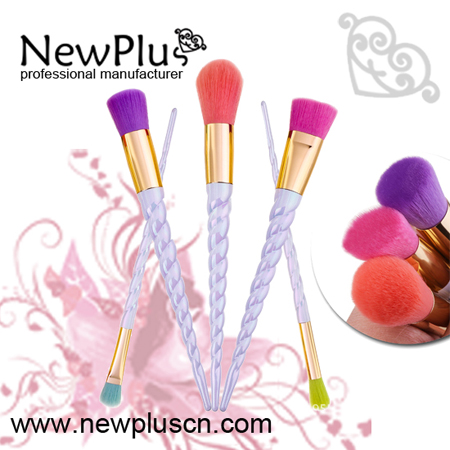 shiny makeup brush set