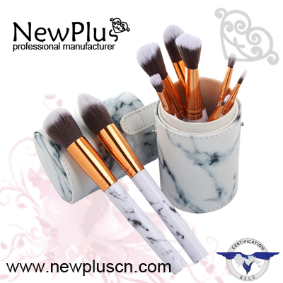 marble handle makeup brush set