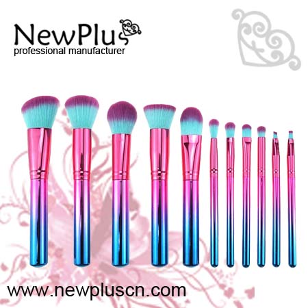 multi-color makeup brushes