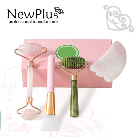 rose quartz roller  Chinese green Jade Roller