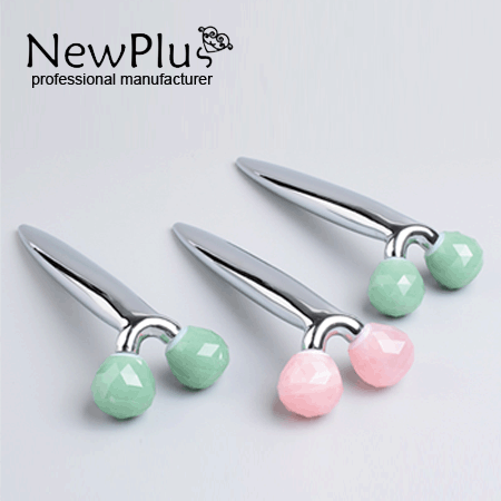 metal handle jade facial massage