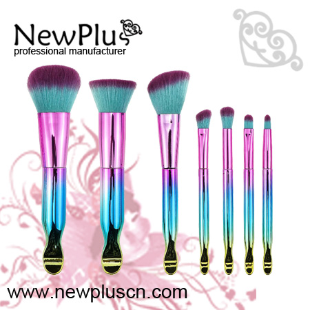 colorful  makeup brush set
