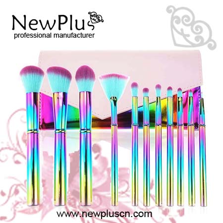 colorful  makeup brush set